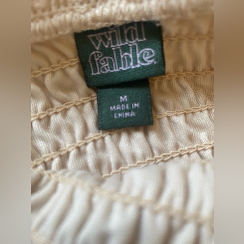 Wild Fable Tan Smocked Ruffled Sundress - Picture 3 of 9